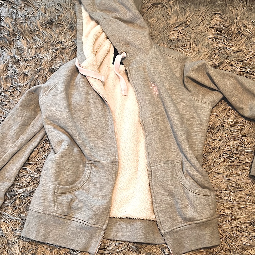 U.S. Polo Assassin Sherpa Lined Embossed Hoodie